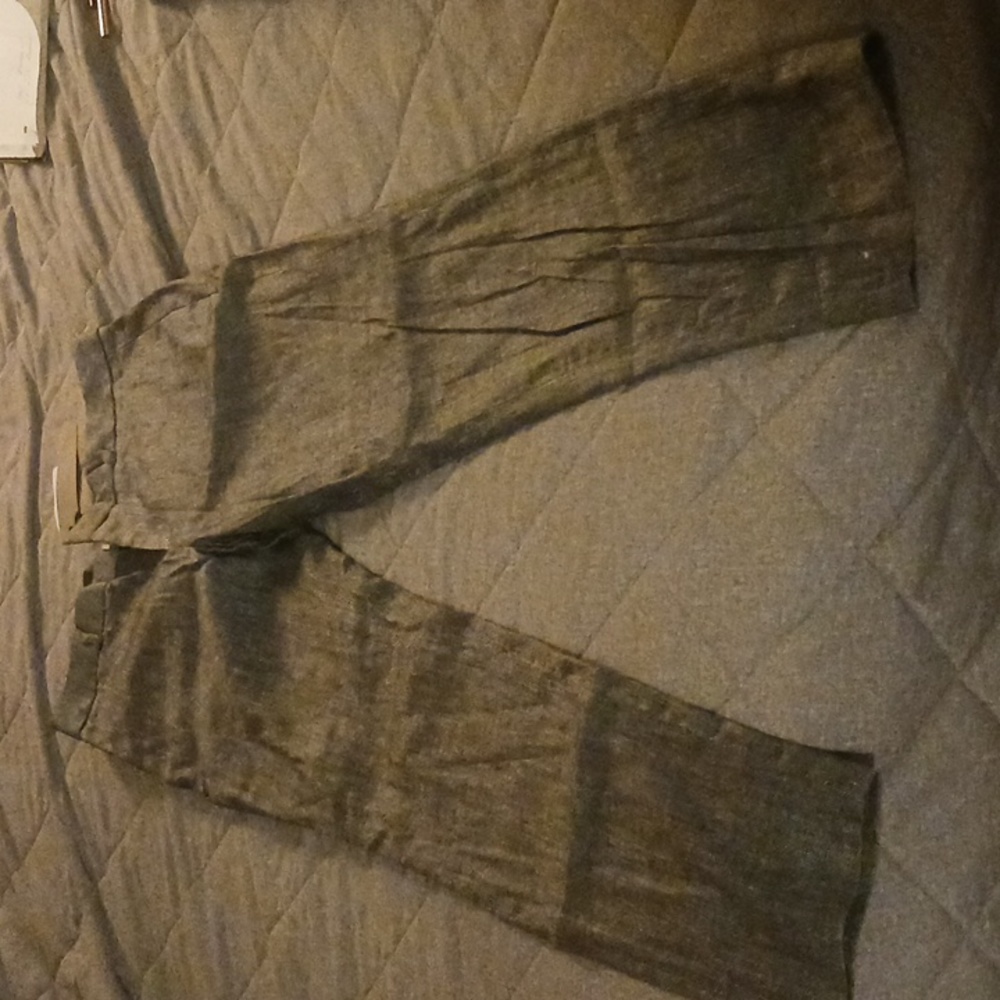 Washable stretch linen pants for women
